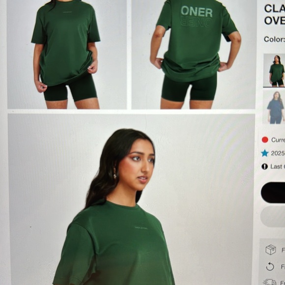 Oner Active Classic Mirror Graphic Oversized T-Shirt - Picture 4 of 4
